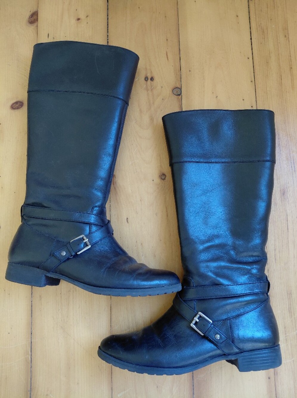 Ralph Lauren Sahara Black leather riding boot 9.5